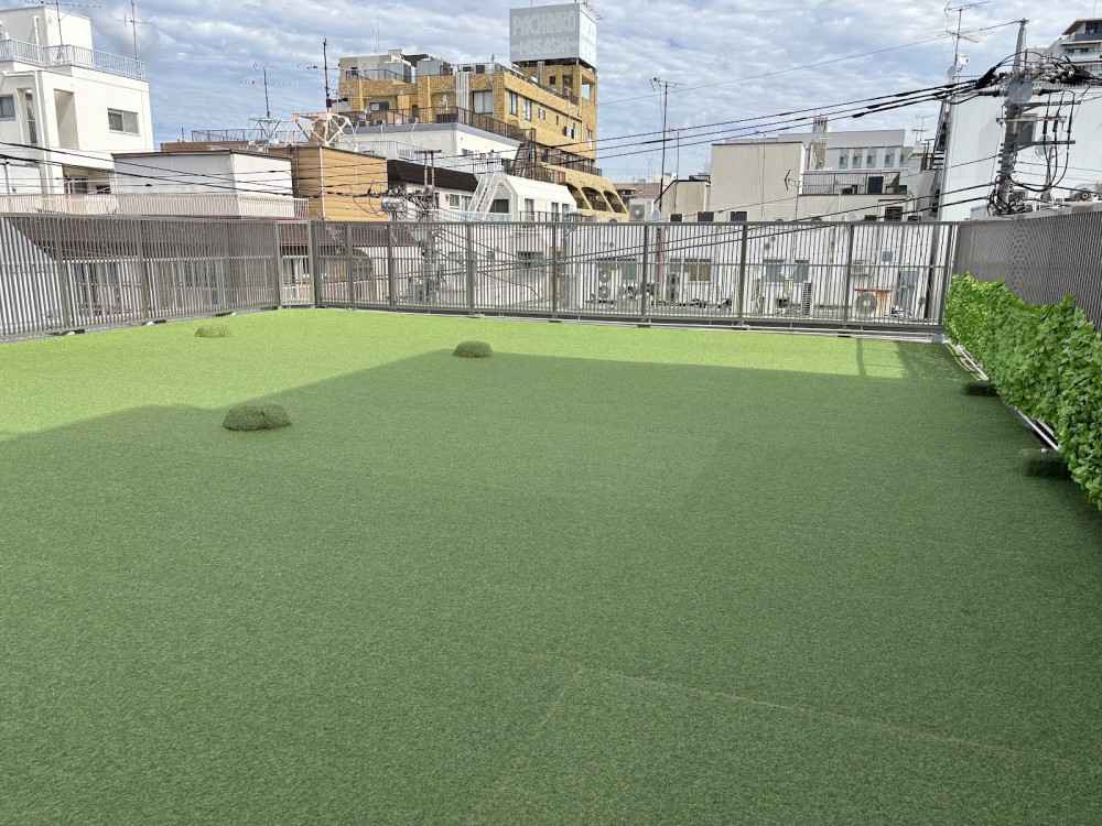 子どもたちがたくさん走り回れる屋上園庭があります！
