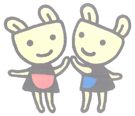むらやま幼稚園イラスト『2人』